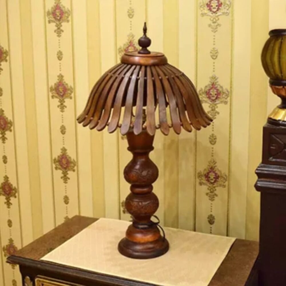 Umbrella wooden lamp