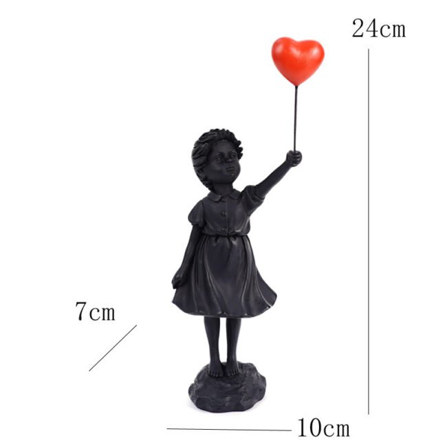 Modern Balloon Girl Figurine - Image 8
