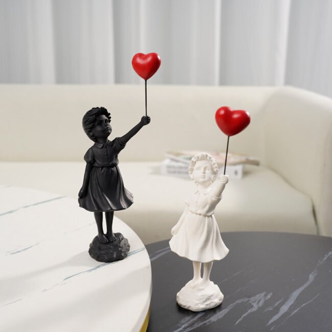 Modern Balloon Girl Figurine - Image 2