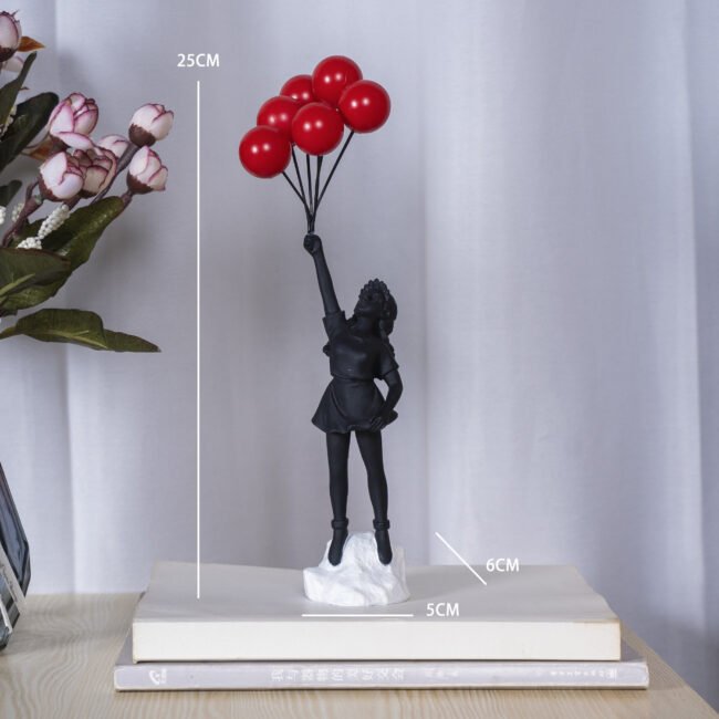 Modern Balloon Girl Figurine - Image 7