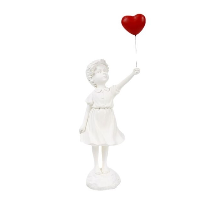 Modern Balloon Girl Figurine - Image 3
