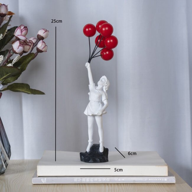 Modern Balloon Girl Figurine - Image 4