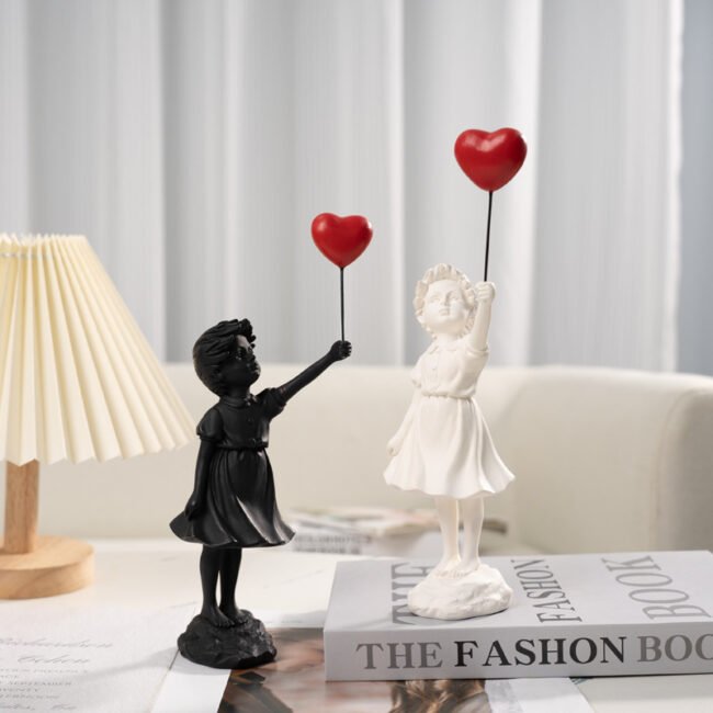 Modern Balloon Girl Figurine
